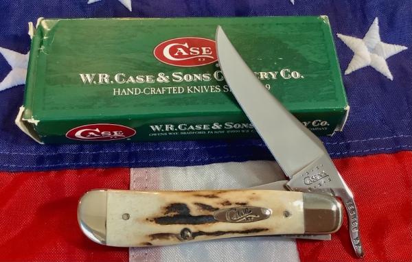 2001 Case xx Russlock Knife w/ Super Vintage Stag Handles (mdl# V51953L) -NOS