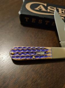 2025 Case XX Burnt Peanut Butter and Jelly Bone single blade Barlow 