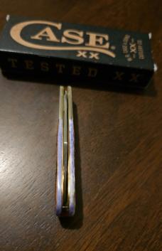 2025 Case XX Burnt Peanut Butter and Jelly Bone single blade Barlow 