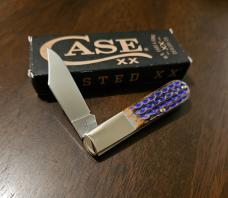 2025 Case XX Burnt Peanut Butter and Jelly Bone single blade Barlow 