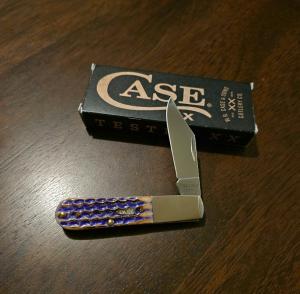 2025 Case XX Burnt Peanut Butter and Jelly Bone single blade Barlow 