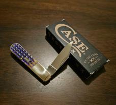 2025 Case XX Burnt Peanut Butter and Jelly Bone single blade Barlow 