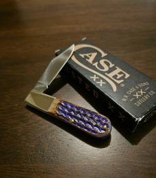 2025 Case XX Burnt Peanut Butter and Jelly Bone single blade Barlow 