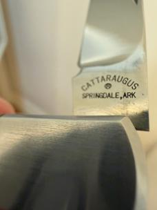 VTG.Cattaraugus CM-11 Folding Pocket Knife Japan Jigged Brown Handle Lockback