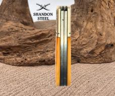 USA SCHRADE 206 BARLOW Orange POCKET KNIFE  USA  CARBON STEEL  TWO  BLADES (179)