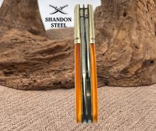 USA SCHRADE 206 BARLOW Orange POCKET KNIFE  USA  CARBON STEEL  TWO  BLADES (179)