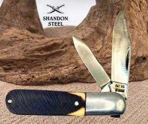 Queen Steel USA Vintage 2-Blade Barlow Folding Pocket Knife Patent 2728139 -187