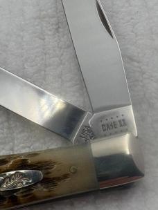 Case XX USA 2020 10 Dot 6254 SS 2 Blade Trapper Slip Joint Pocket Knife (131)