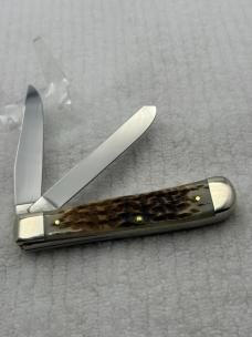 Case XX USA 2020 10 Dot 6254 SS 2 Blade Trapper Slip Joint Pocket Knife (131)