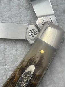 Case XX USA 2020 10 Dot 6254 SS 2 Blade Trapper Slip Joint Pocket Knife (131)