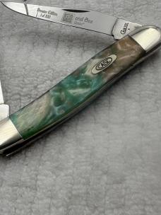 Case XX USA 2009 1 Dot 2 Blade Muskrat Premier Edition 1 / 500 Coral Sea (110)