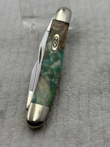 Case XX USA 2009 1 Dot 2 Blade Muskrat Premier Edition 1 / 500 Coral Sea (110)