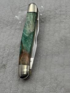 Case XX USA 2009 1 Dot 2 Blade Muskrat Premier Edition 1 / 500 Coral Sea (110)