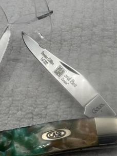 Case XX USA 2009 1 Dot 2 Blade Muskrat Premier Edition 1 / 500 Coral Sea (110)