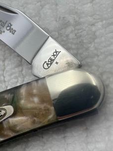 Case XX USA 2009 1 Dot 2 Blade Muskrat Premier Edition 1 / 500 Coral Sea (110)