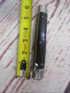 Authentic Frank Beltrame 11" Swinguard Stiletto – Genuine Dark Buffalo Horn
