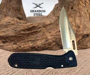 SOG Auto Clip Plain Edge Lockback Folding Pocket Knife BG-42 Steel Rc 60 (169)