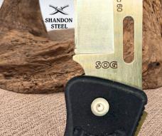 SOG Auto Clip Plain Edge Lockback Folding Pocket Knife BG-42 Steel Rc 60 (169)