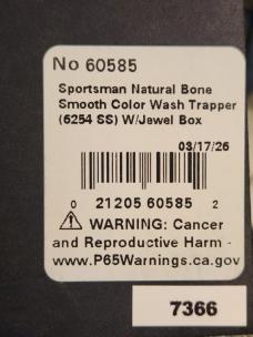 Case 2026 Sportsman Natural Bone Smooth Color Wash Trapper w/Jewel Box
