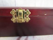 Vintage Wooden Knife Display Case Shadow Box – Glass Top Lid with Blue Felt Lining