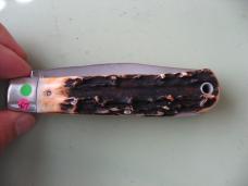 TUNA VALLEY 2012 LOCK BACK TRAPPER BURNT STAG