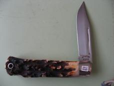 TUNA VALLEY 2012 LOCK BACK TRAPPER BURNT STAG