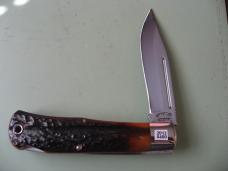 TUNA VALLEY 2012 LOCK BACK TRAPPER AMBER STAG