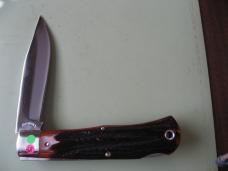 TUNA VALLEY 2012 LOCK BACK TRAPPER AMBER STAG