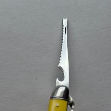 Vintage Imperial USA Fish Knife Yellow Toothpick Scaler Disgorger Pat Pend 1940s