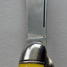 Vintage Imperial USA Fish Knife Yellow Toothpick Scaler Disgorger Pat Pend 1940s