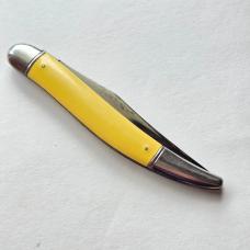 Vintage Imperial USA Toothpick Pocket Knife Yellow Fish Shield Single Blade 5"