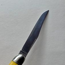 Vintage Imperial USA Toothpick Pocket Knife Yellow Fish Shield Single Blade 5"