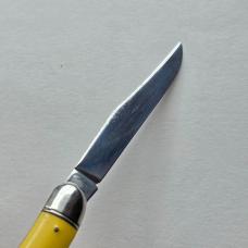 Vintage Imperial USA Toothpick Pocket Knife Yellow Fish Shield Single Blade 5"