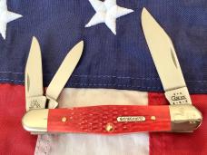 Case xx 2002 Whittler (MDL# 6383WH) w/ Nice Red Bone Handles +USA shield -NOS