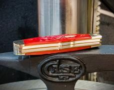 1989 Case XX Centennial Small Swell Center Jack Red Bone R6225 1/2 - Stainless