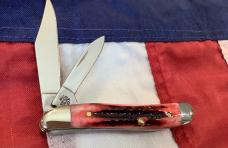 2014 Case xx Peanut w/ Multi colors! CrImson Red Bone Handles (Mdl# 6220 SS) -NOS in orig box
