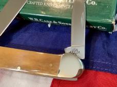 Case xx 2002 Rare Canoe w/ Fantastic Exotic Giraffe Handles MDL# EX2131 SS
