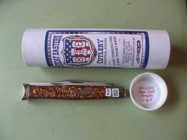 GREAT EASTERN 631226SS SFA FISH KNIFE ROSE GOLD ACRYLIC