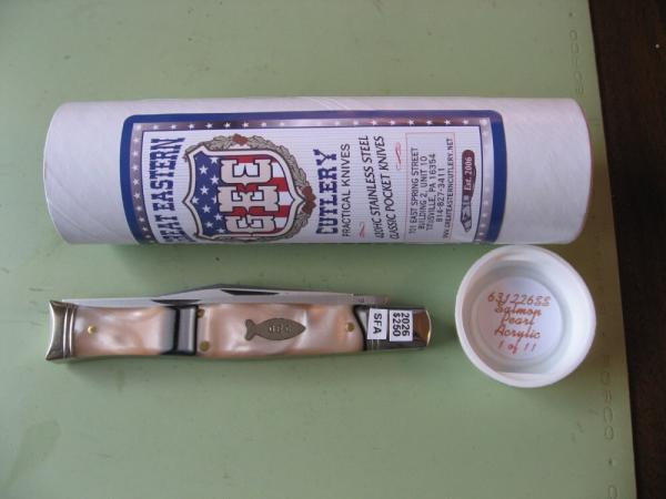 GREAT EASTERN 631226SS SFA FISH KNIFE SALMON PEARL ACRYLIC