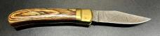 Hunter-Style Lever Lock, Damascus Steel Blade 