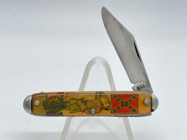 USA Confederate Soldier Sleeveboard Pen Knife USA Confederate Soldier Sleeveboard Pen Knife