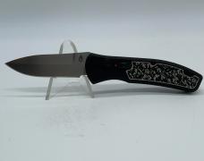 GERBER USA S30V Black/Silver EMPOWER Push Button Automatic w/ OMP Box & Sheath