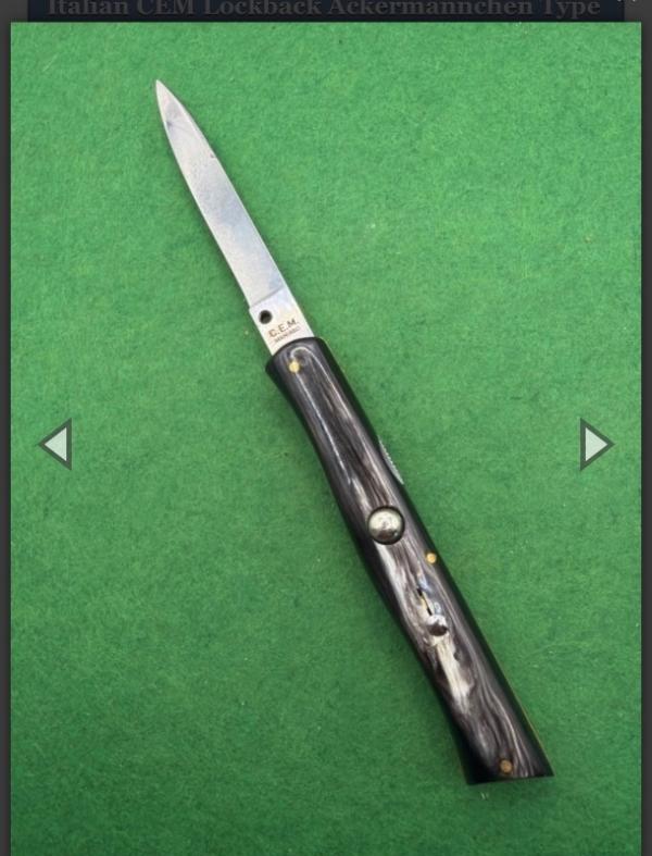 Italian CEM lockback Ackermannchen type knife Italian CEM lockback Ackermannchen type knife