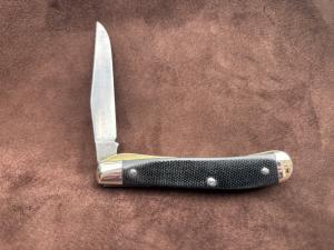 Schrade Model 194OT Gunstock Trapper with Micarta Handles