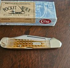 1998 Case XX Pocket Worn Green Bone Copperlock 61549L 
