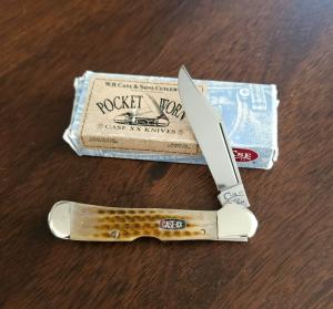 1998 Case XX Pocket Worn Green Bone Copperlock 61549L 