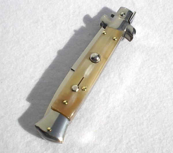 NEW FRANK BELTRAME 9" BEAUTIFUL HONEY HORN SCALES BAYONET BLADE ITALIAN STILETTO MANIAGO ITALY NEW FRANK BELTRAME 9" BEAUTIFUL HONEY HORN SCALES BAYONET BLADE ITALIAN STILETTO MANIAGO ITALY