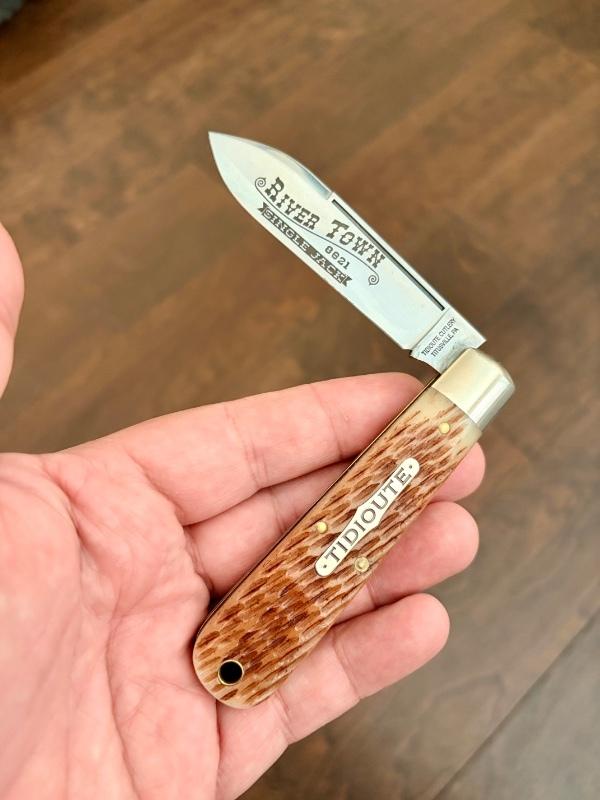 Great Eastern Cutlery 86 Rivertown Jack Antique Amber Jig Bone Knife GEC 862125