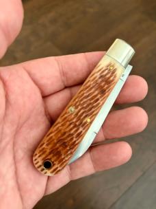 Great Eastern Cutlery 86 Rivertown Jack Antique Amber Jig Bone Knife GEC 862125