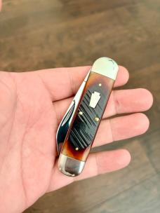 2009 SCHATT & MORGAN QUEEN BABY SUNFISH AMBER SAWCUT BONE 042265 | 1OF 100